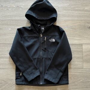 The North Face Kids Black Hooded Softshell Jacket